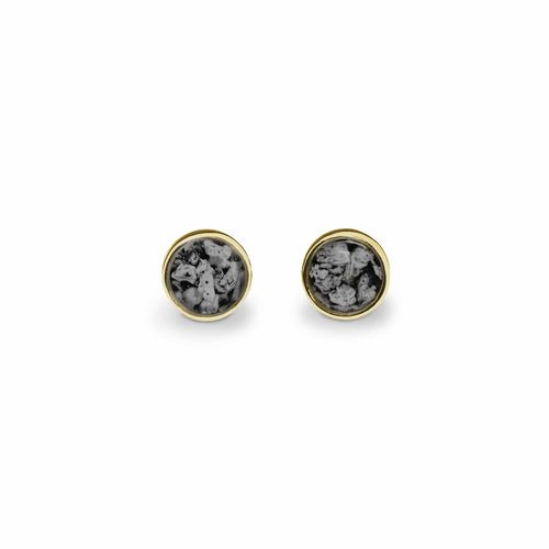 EverWith Ladies Classic Round Memorial Ashes Earrings