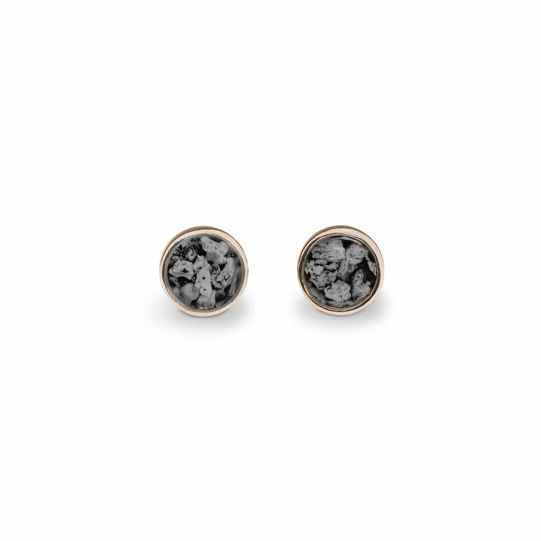 EverWith Ladies Classic Round Memorial Ashes Earrings