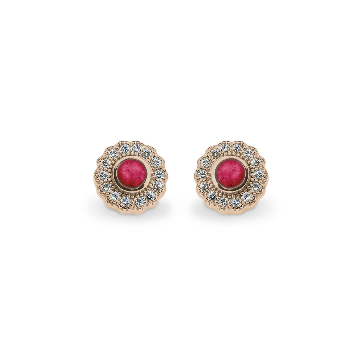 Load image into Gallery viewer, EverWith Ladies Petals Memorial Ashes Earrings with Fine Crystals