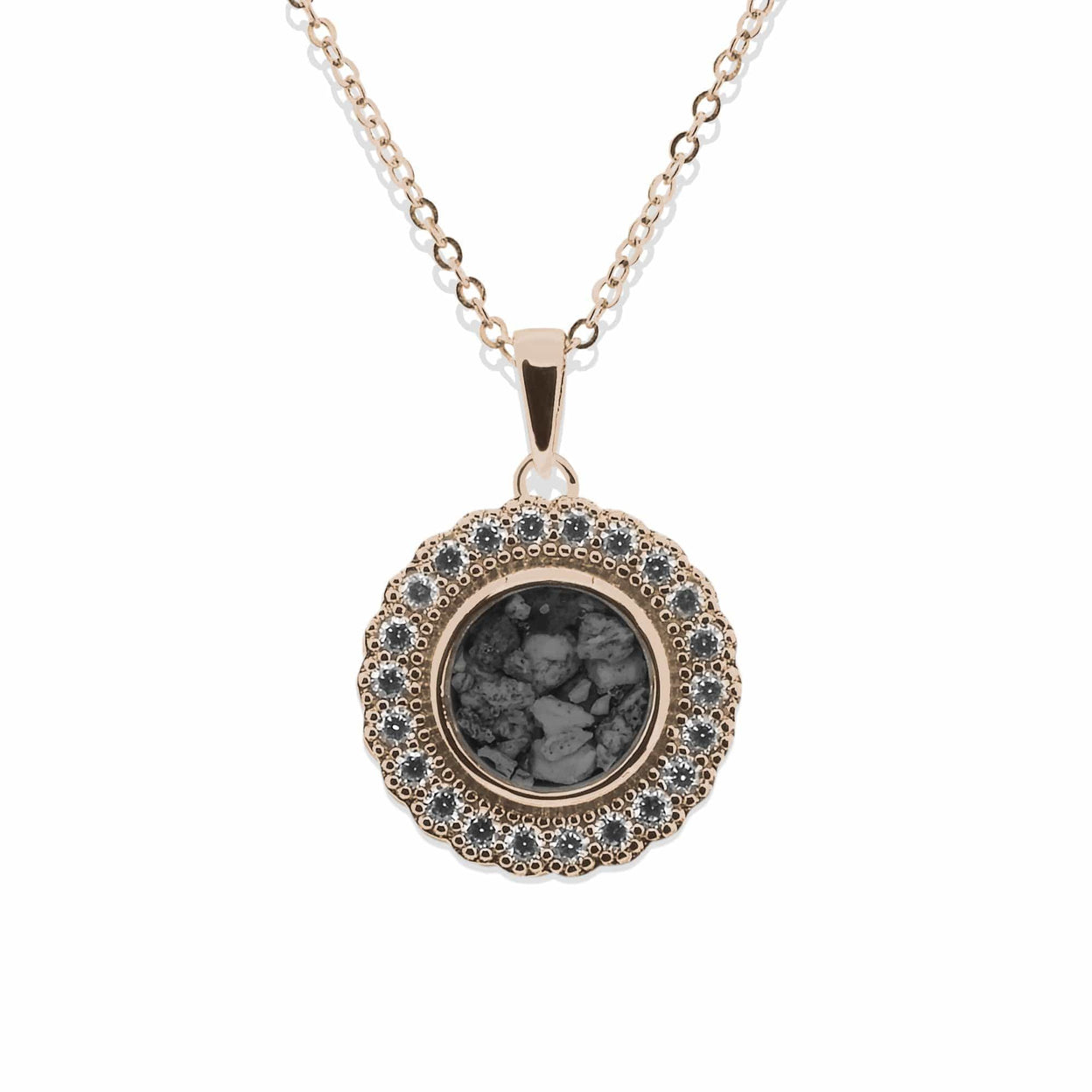 Load image into Gallery viewer, EverWith Ladies Petals Memorial Ashes Pendant with Fine Crystals