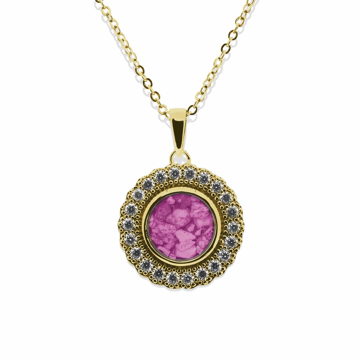 Load image into Gallery viewer, EverWith Ladies Petals Memorial Ashes Pendant with Fine Crystals