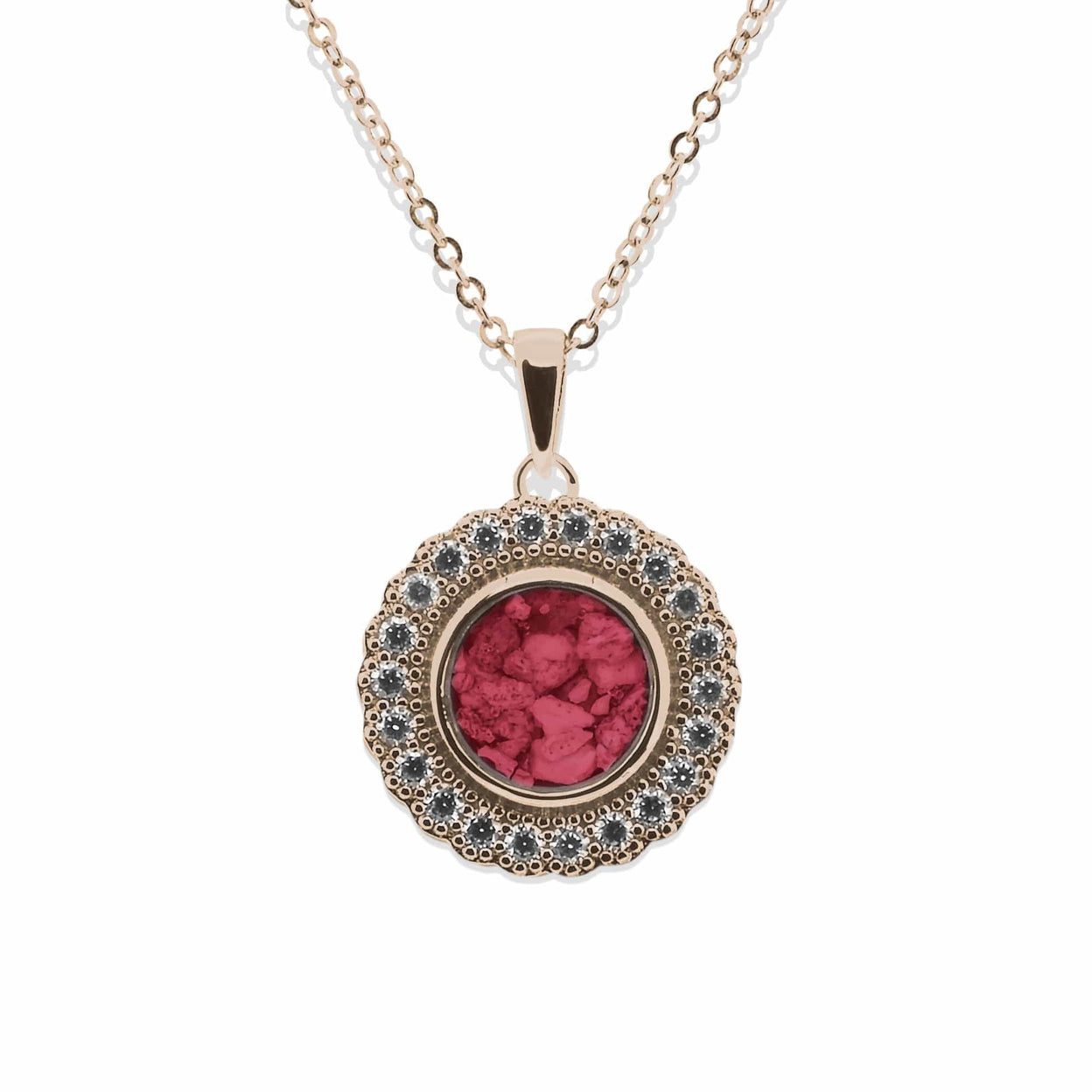 Load image into Gallery viewer, EverWith Ladies Petals Memorial Ashes Pendant with Fine Crystals