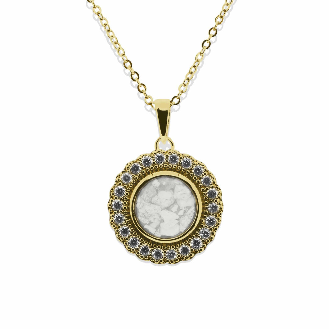 EverWith Ladies Petals Memorial Ashes Pendant with Fine Crystals