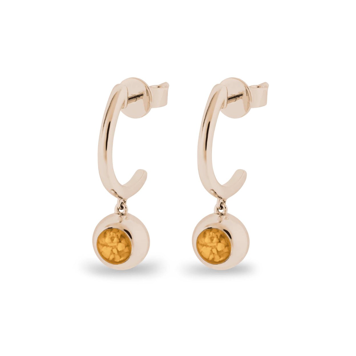 Load image into Gallery viewer, EverWith Ladies Rondure Crescent Memorial Ashes Earrings