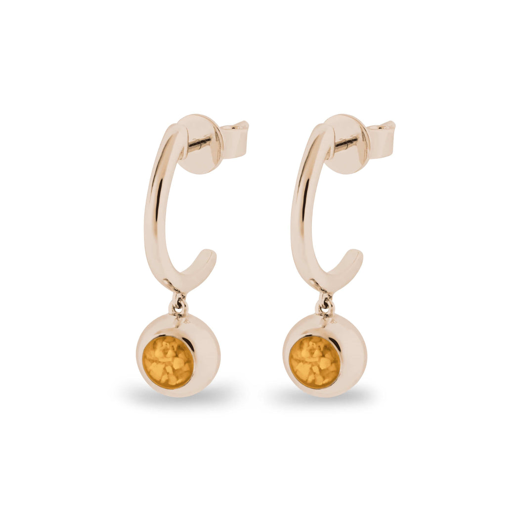 EverWith Ladies Rondure Crescent Memorial Ashes Earrings