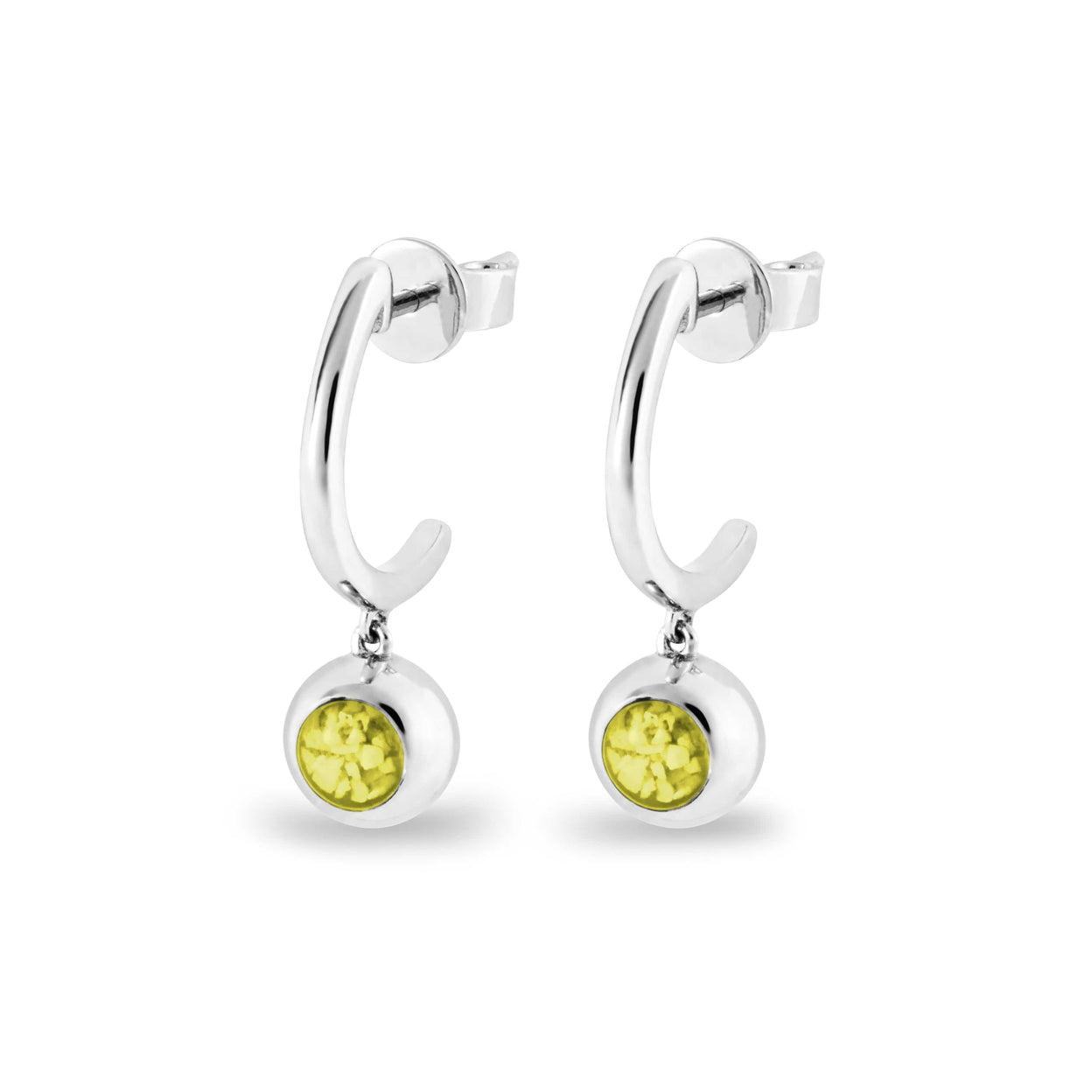 Load image into Gallery viewer, EverWith Ladies Rondure Crescent Memorial Ashes Earrings