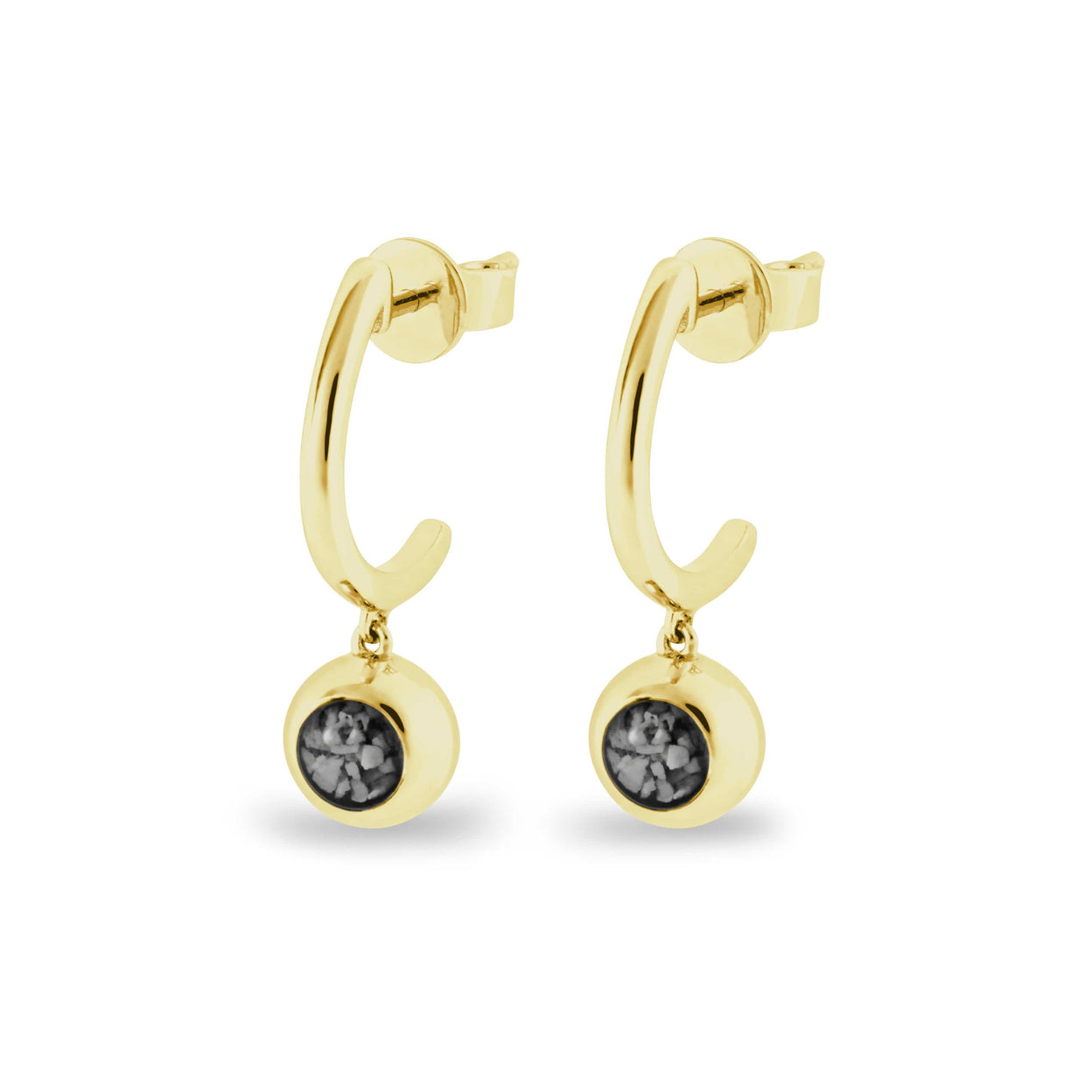 Load image into Gallery viewer, EverWith Ladies Rondure Crescent Memorial Ashes Earrings