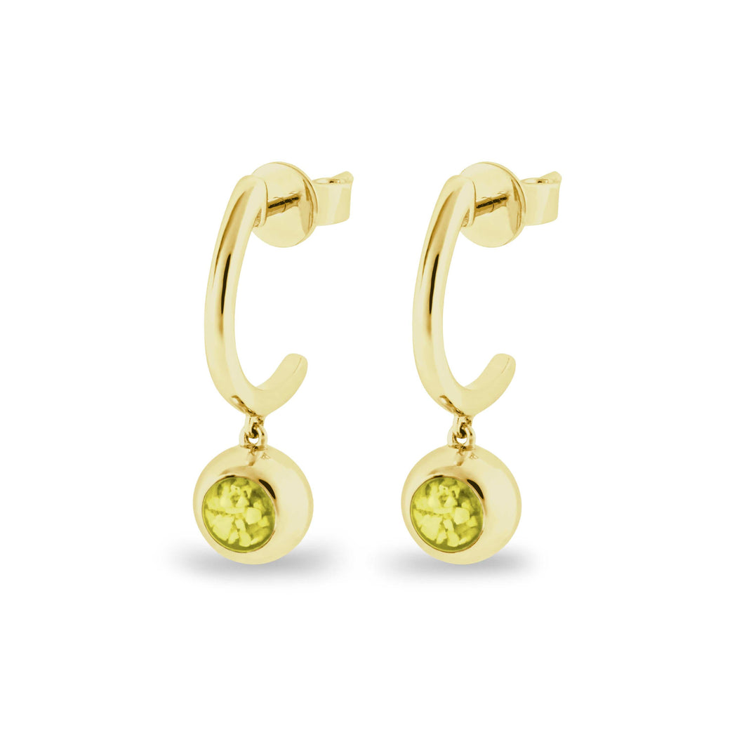 EverWith Ladies Rondure Crescent Memorial Ashes Earrings