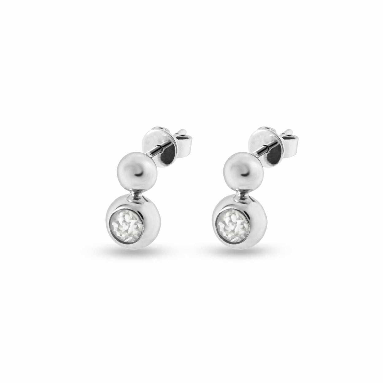 Load image into Gallery viewer, EverWith Ladies Rondure Drop Memorial Ashes Earrings