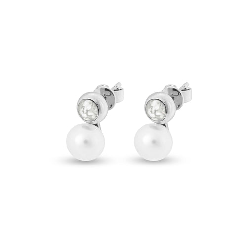 EverWith Ladies Rondure Pearl Memorial Ashes Earrings