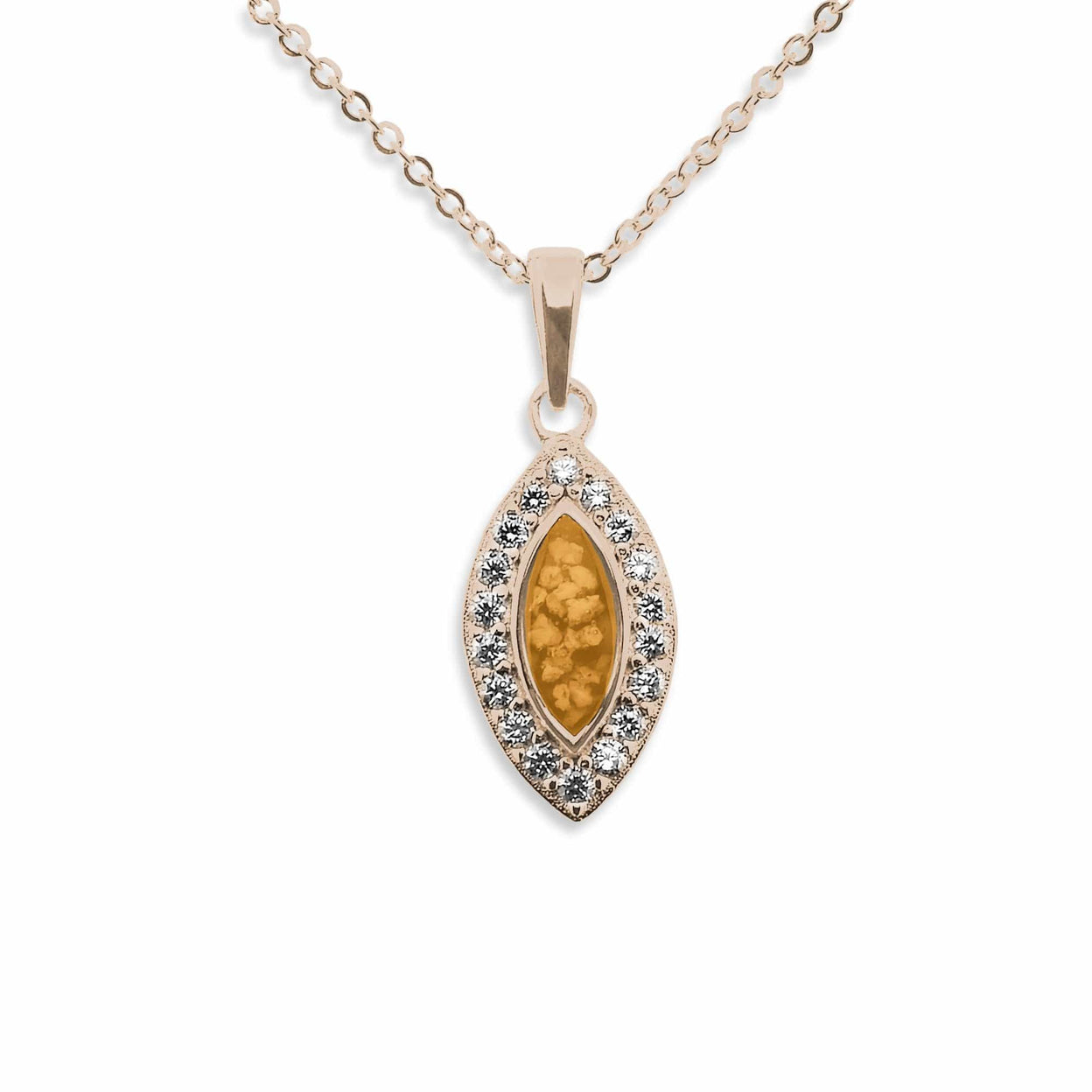 Load image into Gallery viewer, EverWith Ladies Marquise Memorial Ashes Pendant with Fine Crystals