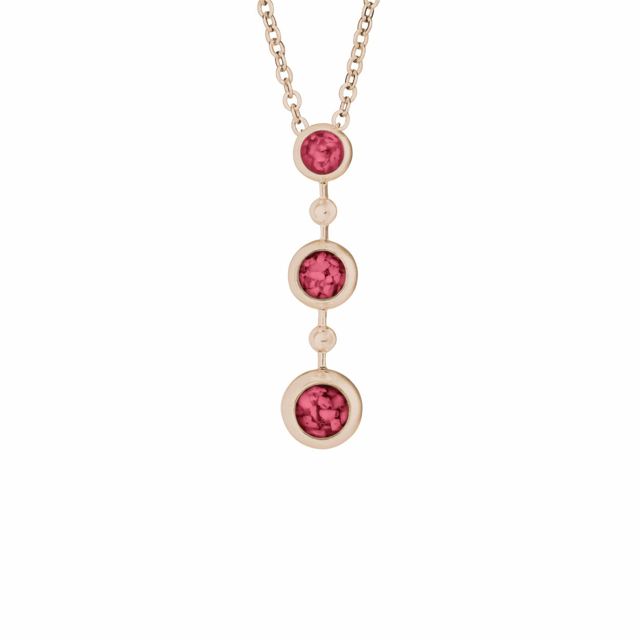 Load image into Gallery viewer, EverWith Ladies Rondure Triple Drop Memorial Ashes Necklace