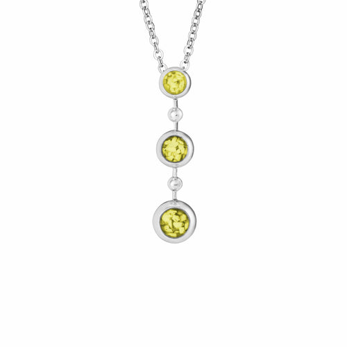 EverWith Ladies Rondure Triple Drop Memorial Ashes Necklace