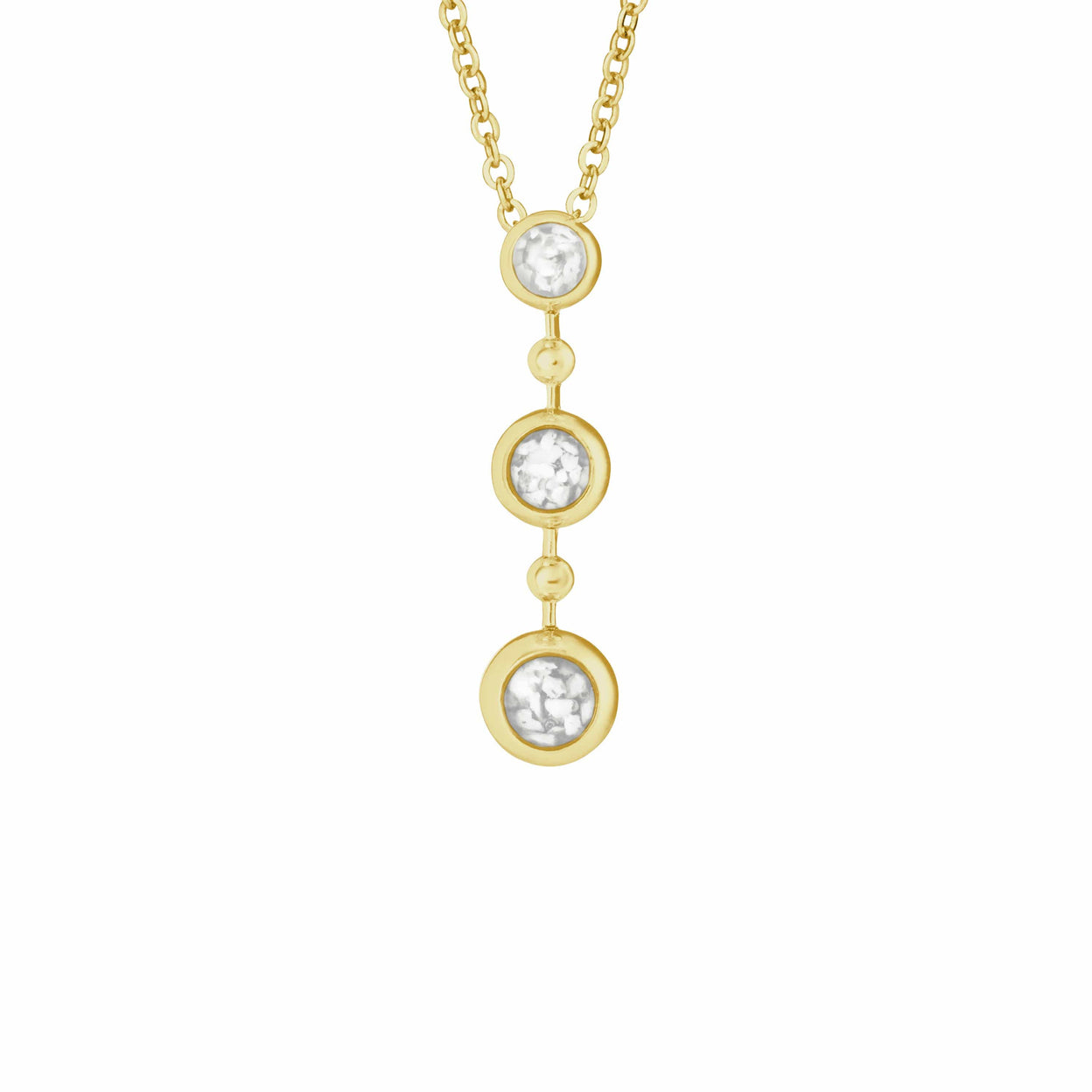 Load image into Gallery viewer, EverWith Ladies Rondure Triple Drop Memorial Ashes Necklace