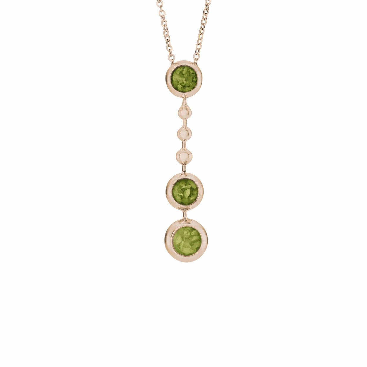 Load image into Gallery viewer, EverWith Ladies Rondure Triple Ball Drop Memorial Ashes Necklace