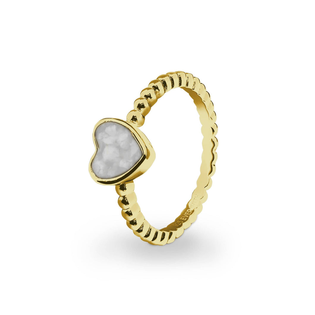 EverWith Ladies Heart Bubble Band Memorial Ashes Ring