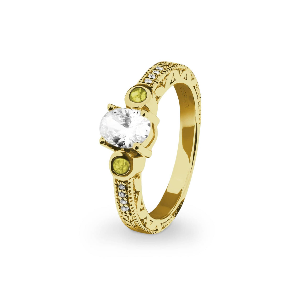 Load image into Gallery viewer, EverWith Ladies Serenity Memorial Ashes Ring with Fine Crystals