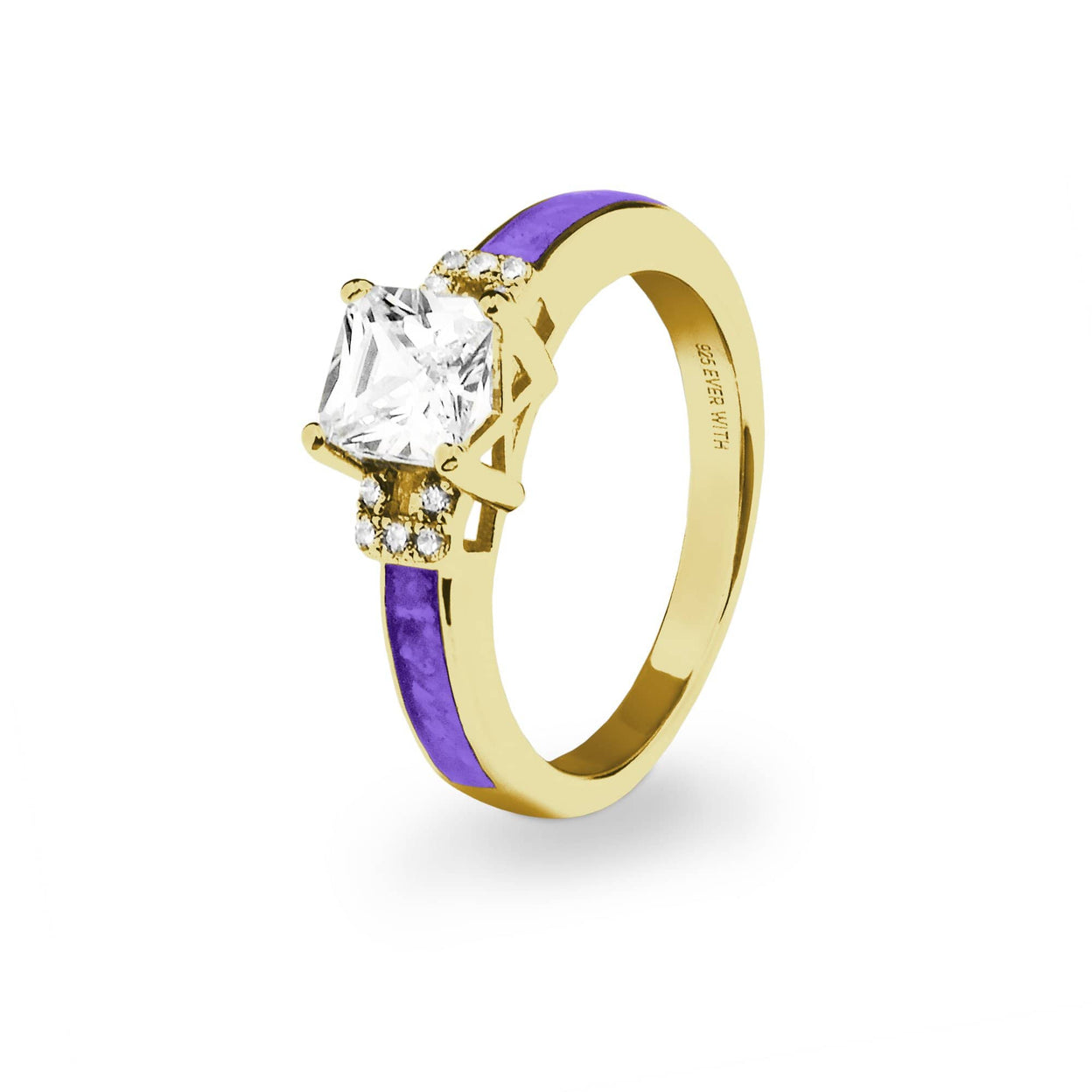 Load image into Gallery viewer, EverWith Ladies Honour Memorial Ashes Ring with Fine Crystals