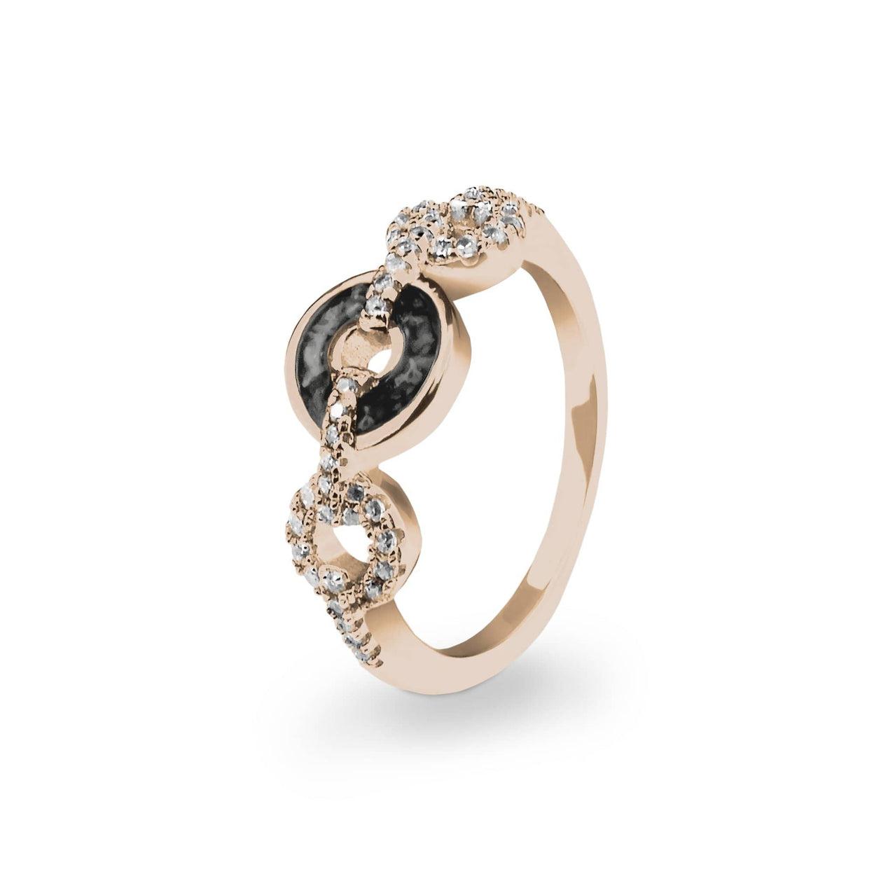 Load image into Gallery viewer, EverWith Ladies Tranquility Memorial Ashes Ring with Fine Crystals