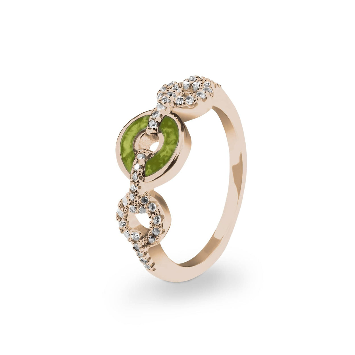 Load image into Gallery viewer, EverWith Ladies Tranquility Memorial Ashes Ring with Fine Crystals