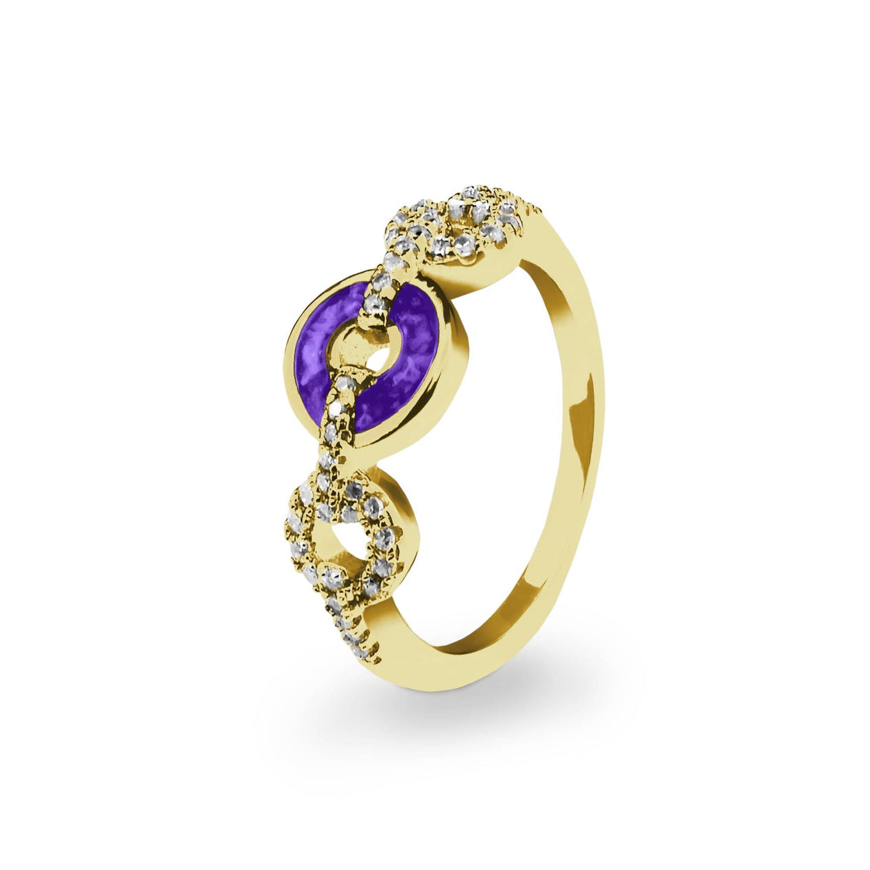 Load image into Gallery viewer, EverWith Ladies Tranquility Memorial Ashes Ring with Fine Crystals