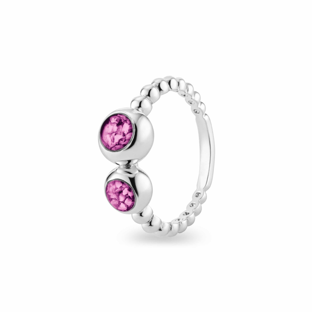 Load image into Gallery viewer, EverWith Ladies Rondure Double Array Bubble Band Memorial Ashes Ring