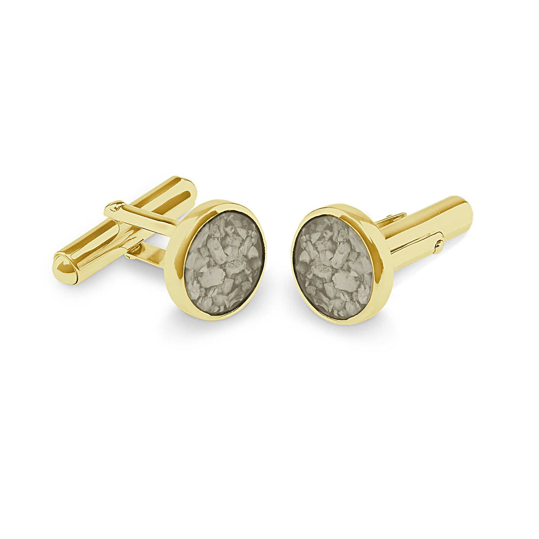 EverWith Gents Classic Round Memorial Ashes Cufflinks