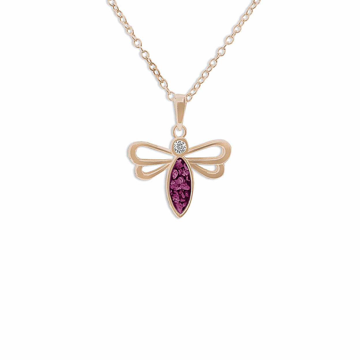 Load image into Gallery viewer, EverWith Ladies Bee Memorial Ashes Pendant with Fine Crystal