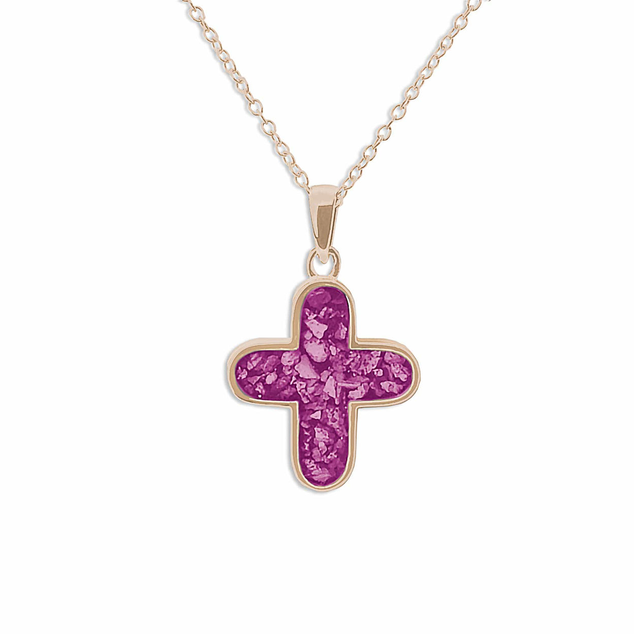 Load image into Gallery viewer, EverWith Unisex  Rounded Cross Memorial Ashes Pendant