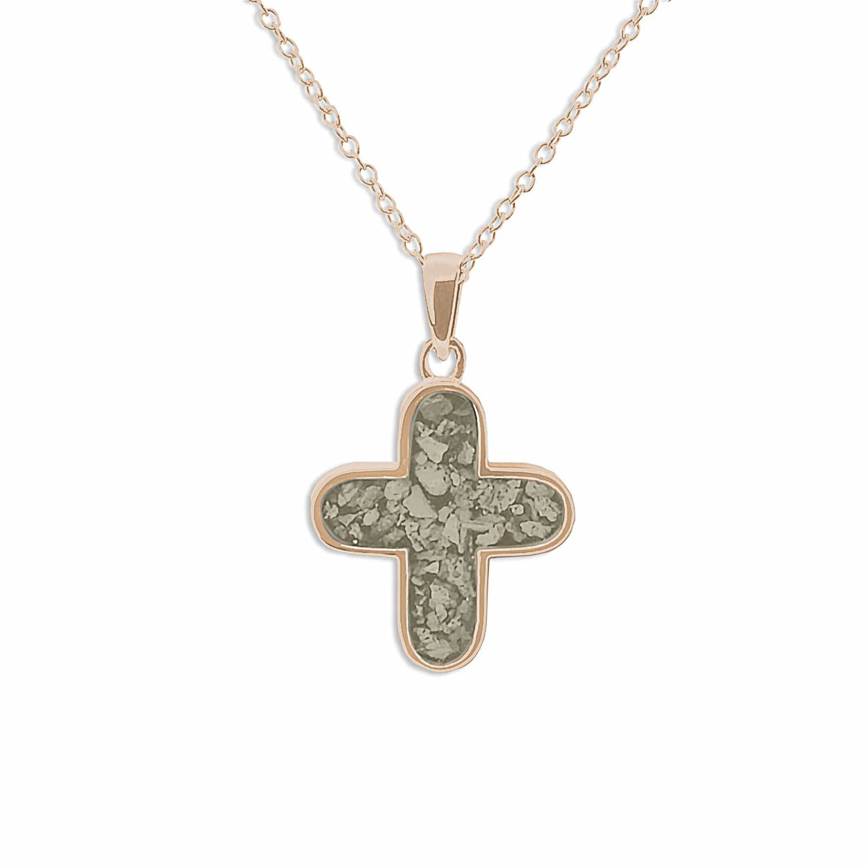 Load image into Gallery viewer, EverWith Unisex  Rounded Cross Memorial Ashes Pendant