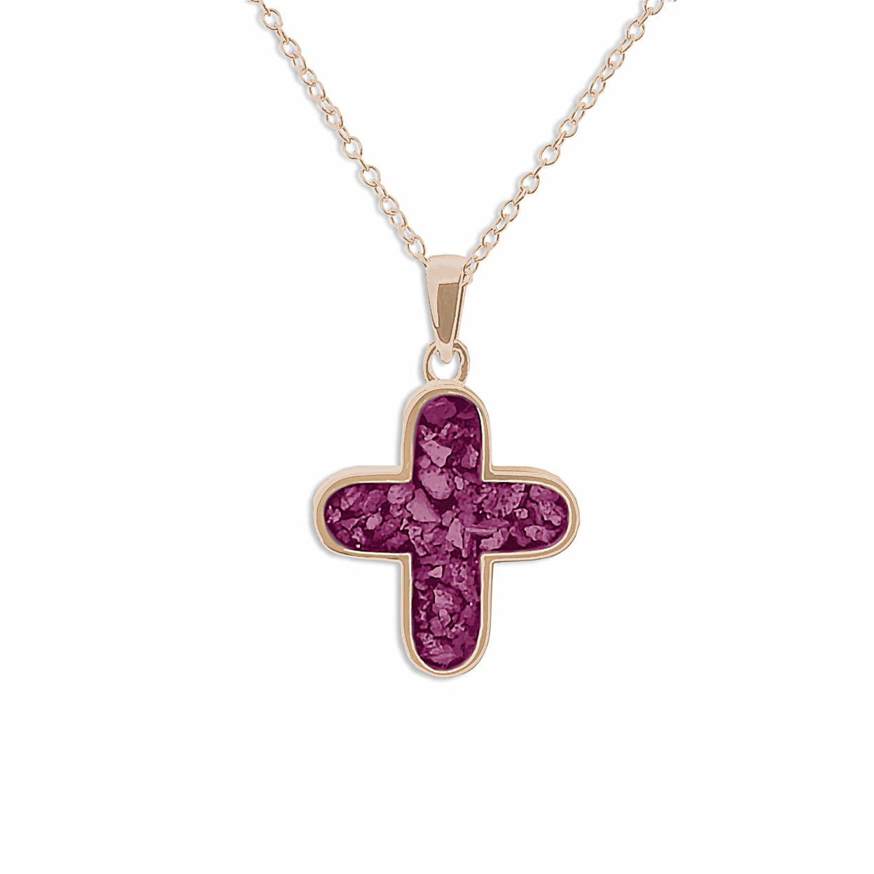 Load image into Gallery viewer, EverWith Unisex  Rounded Cross Memorial Ashes Pendant