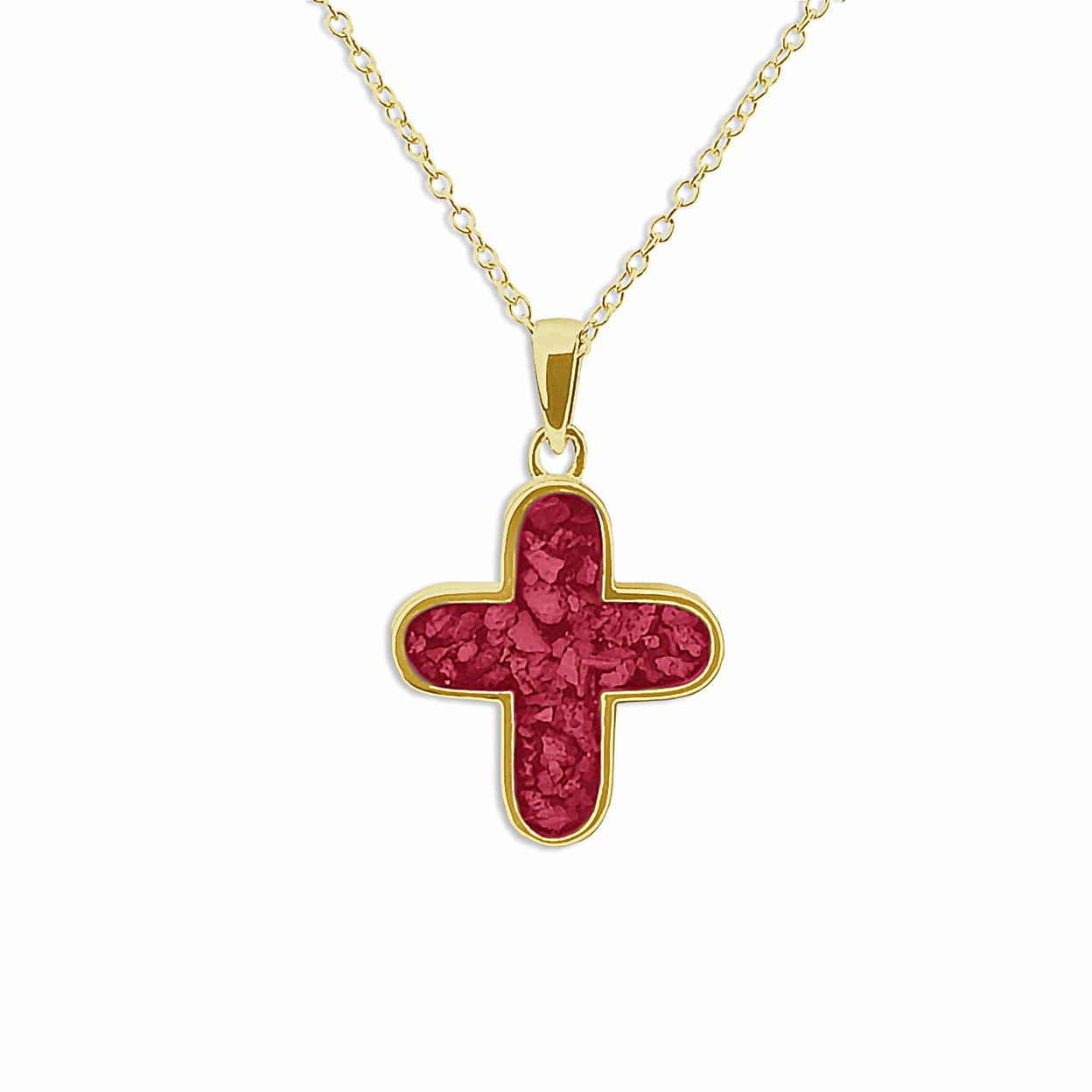 Load image into Gallery viewer, EverWith Unisex  Rounded Cross Memorial Ashes Pendant