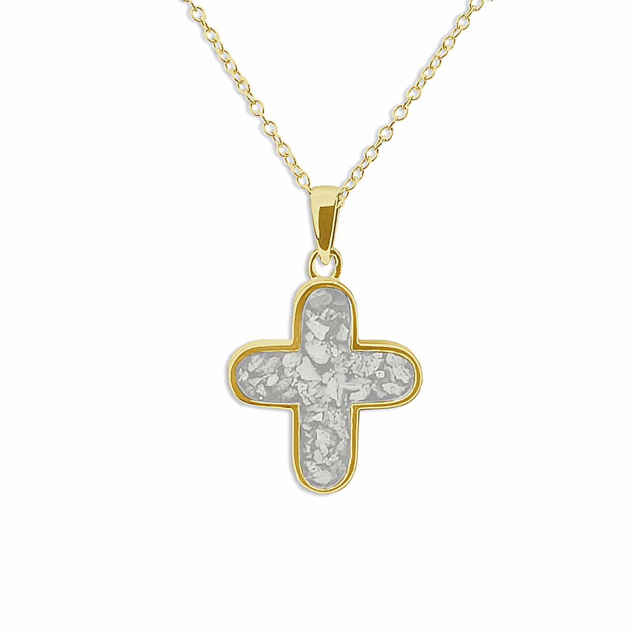 Load image into Gallery viewer, EverWith Unisex  Rounded Cross Memorial Ashes Pendant