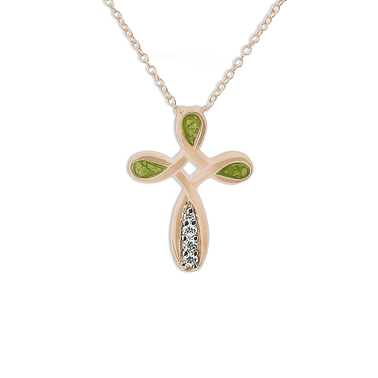 Load image into Gallery viewer, EverWith Unisex Celtic Cross Memorial Ashes Pendant with Fine Crystals