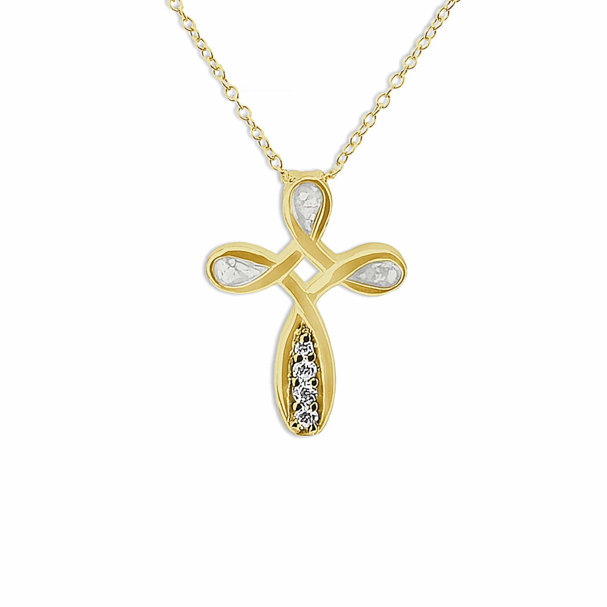 Load image into Gallery viewer, EverWith Unisex Celtic Cross Memorial Ashes Pendant with Fine Crystals