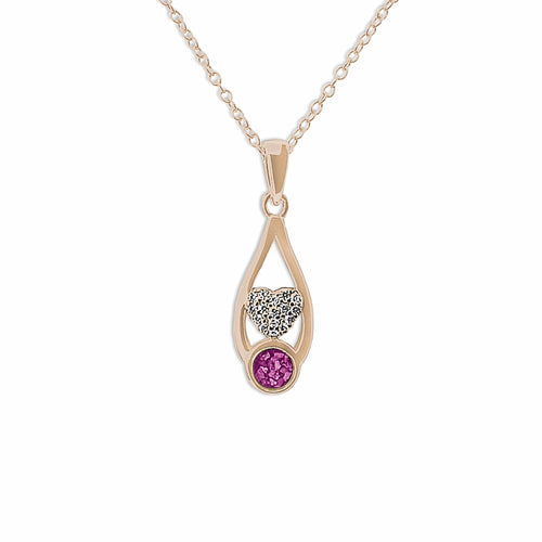 EverWith Ladies Protect Memorial Ashes Pendant with Fine Crystals