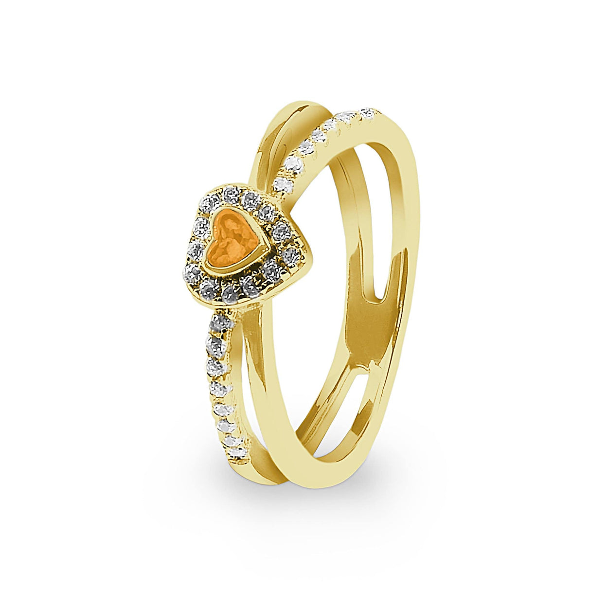 Load image into Gallery viewer, EverWith Ladies Sweetheart Memorial Ashes Ring with Fine Crystals