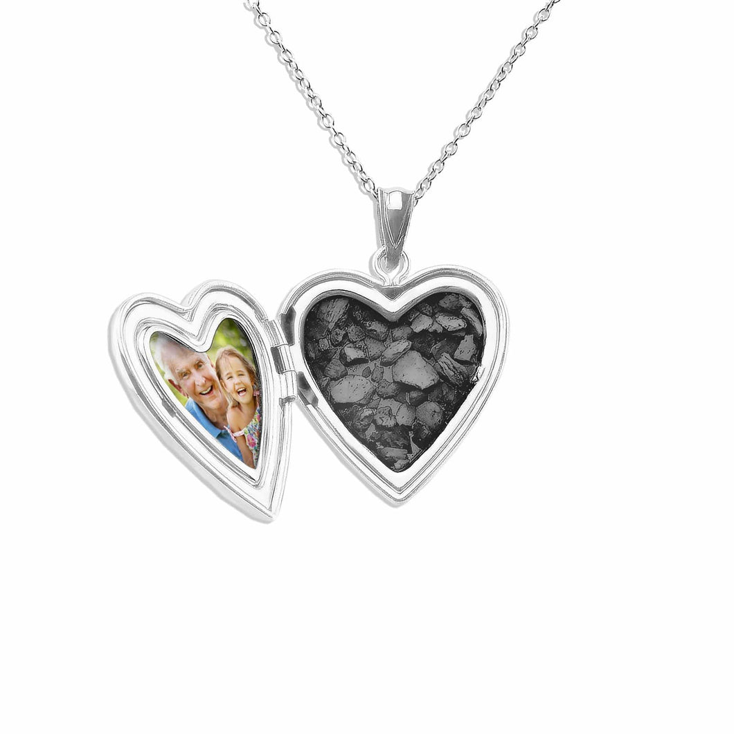 EverWith Mum Heart Shaped Sterling Silver Memorial Ashes Locket