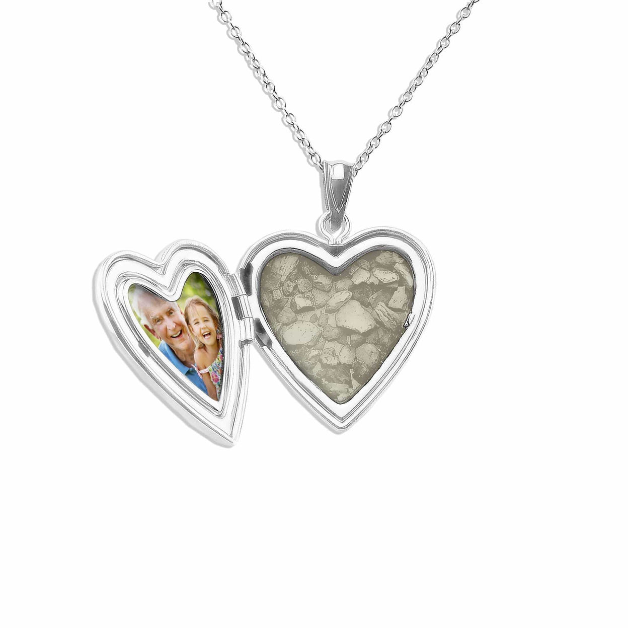 Load image into Gallery viewer, EverWith Paw Print Heart Shaped Sterling Silver Memorial Ashes Locket