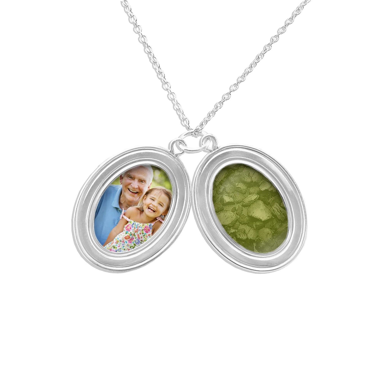 Load image into Gallery viewer, EverWith Shining Star Oval Shaped Sterling Silver Memorial Ashes Locket